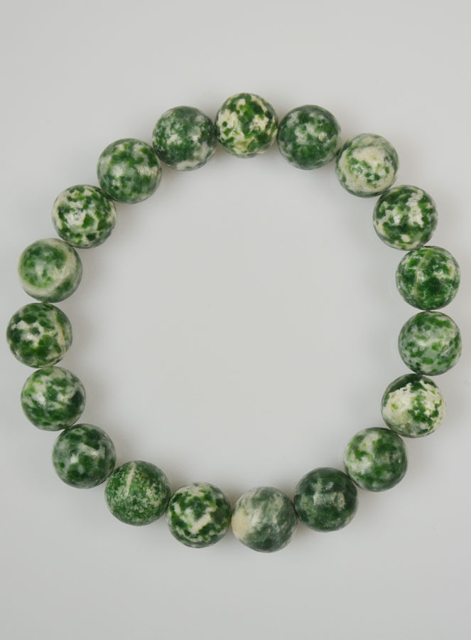 Bracelet en Pierre Naturelle de Jade Verte - 10mm (pic 1)