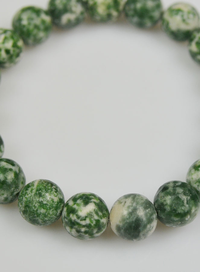 Bracelet en Pierre Naturelle de Jade Verte - 10mm (pic 4)