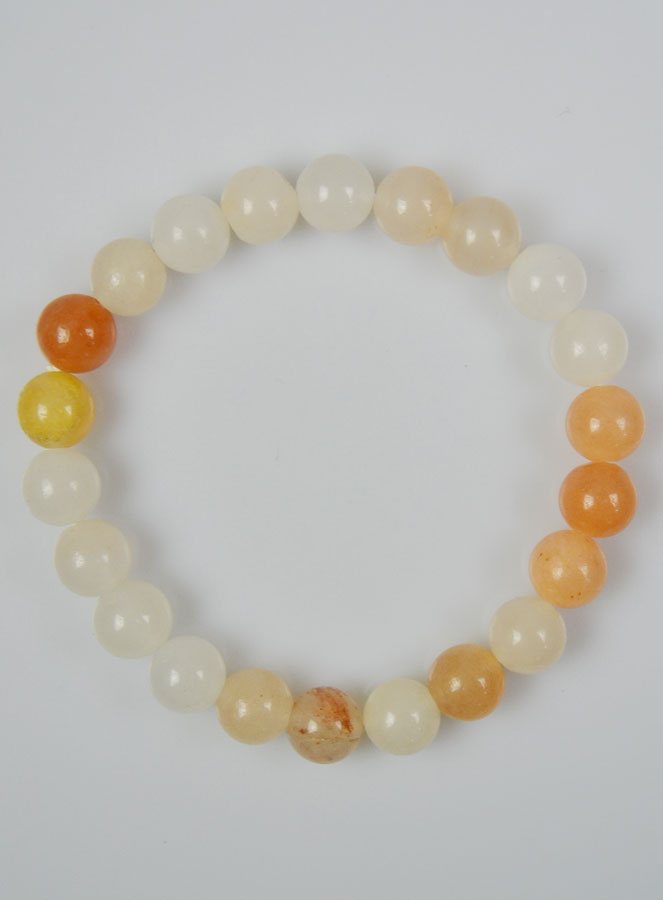 Bracelet en Pierre Naturelle d'Aventurine Pêche - 8mm (pic 1)