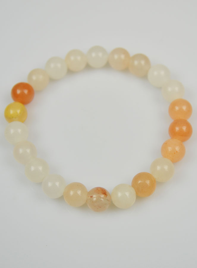 Bracelet en Pierre Naturelle d'Aventurine Pêche - 8mm (pic 3)