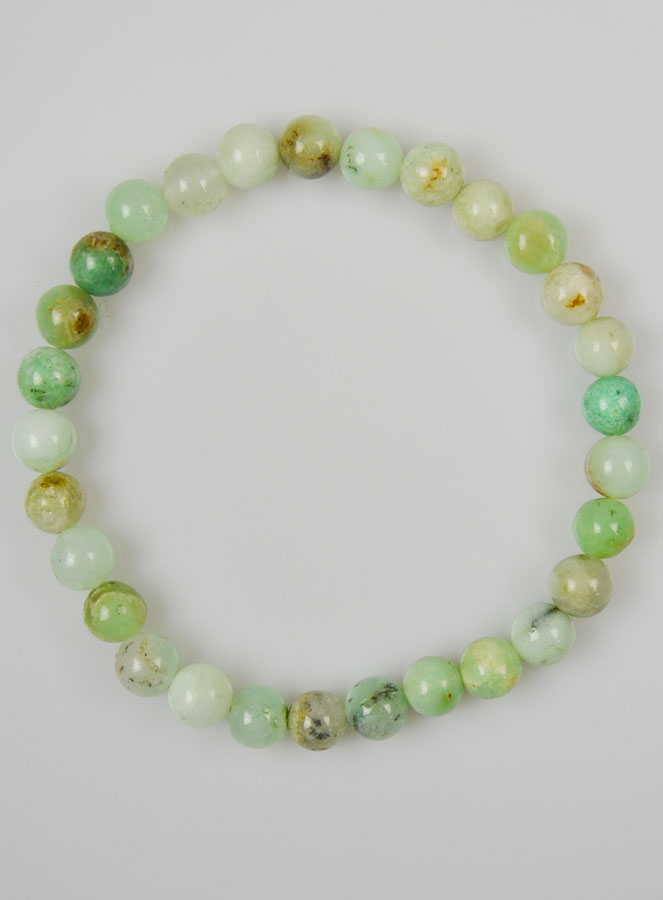Bracelet en Pierre Naturelle de Chrysoprase - 6mm (pic 1)