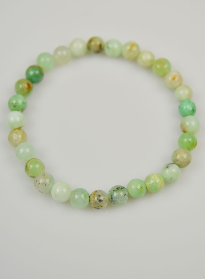 Bracelet en Pierre Naturelle de Chrysoprase - 6mm (pic 4)