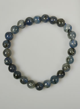Bracelet en Pierre Naturelle de Cyanite Bleue - 6mm (pic 1)