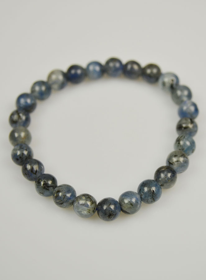 Bracelet en Pierre Naturelle de Cyanite Bleue - 6mm (pic 3)