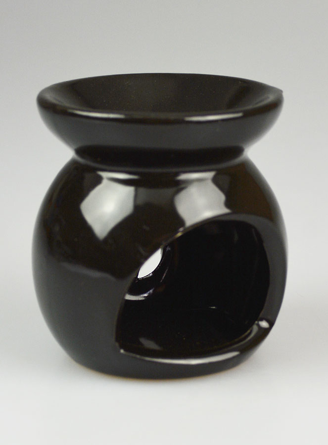 Brûle Parfum en Céramique Ajourée - Noir (pic 2)