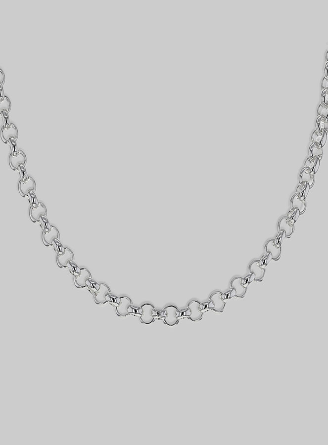 Chaîne en Argent Massif 45 cm - Maille Jaseron 3mm (pic 1)