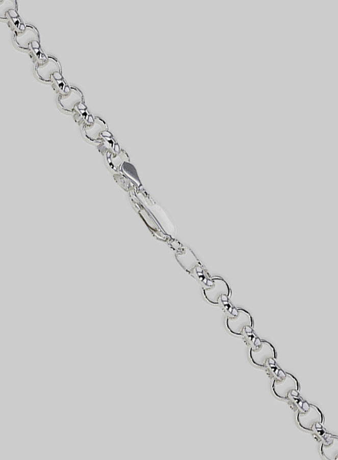Chaîne en Argent Massif 45 cm - Maille Jaseron 3mm (pic 2)
