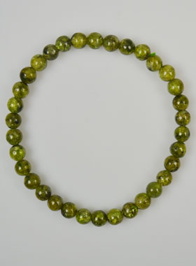Bracelet en Pierres Naturelles de Peridot - 6mm (pic 1)
