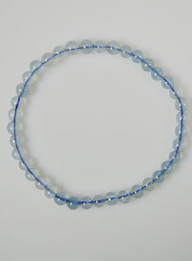 Bracelet en Pierres Naturelles d'Aigue Marine AA - 4mm (pic 1)