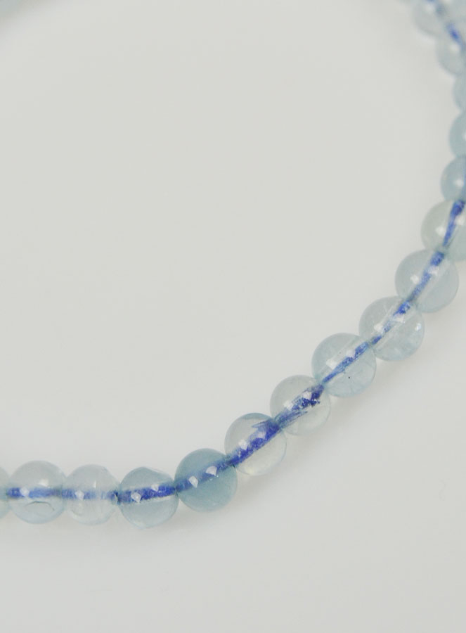 Bracelet en Pierres Naturelles d'Aigue Marine AA - 4mm (pic 4)