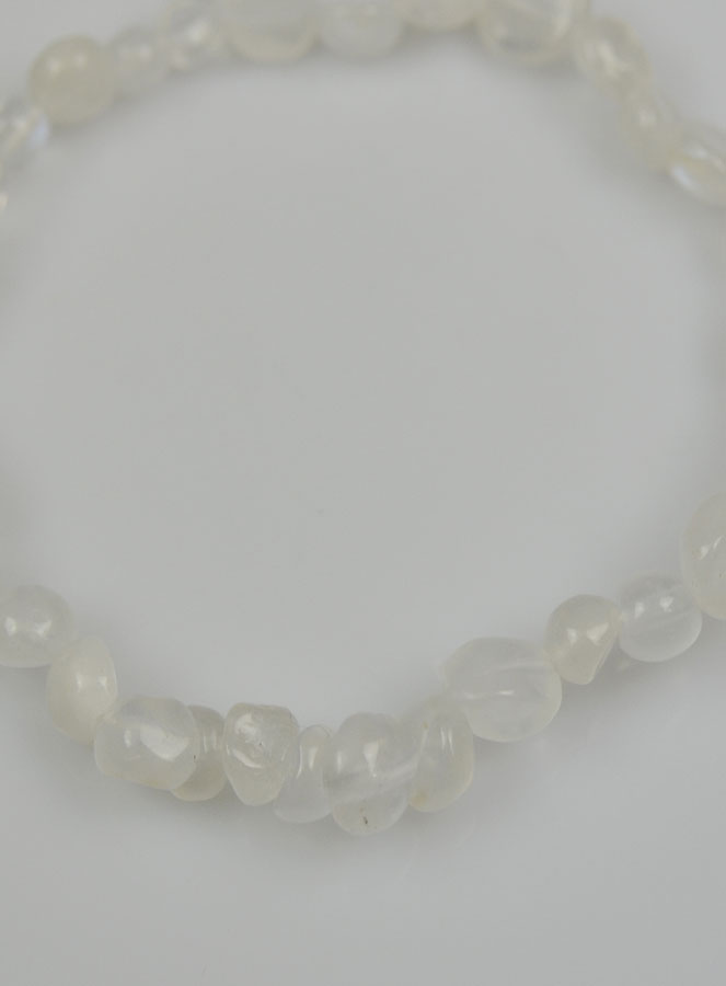 Bracelet en Pierre de Lune Naturelle Roulée (pic 4)