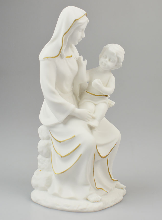 Statue Religieuse de la Vierge à l'Enfant - 20cm (pic 2)