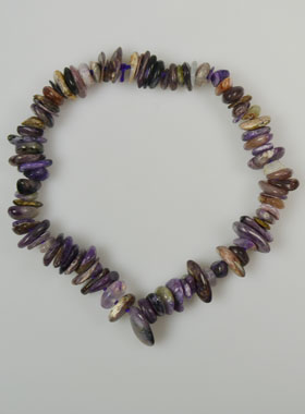 Bracelet en Pierres Naturelles de Charoïte - Chips AA (pic 1)
