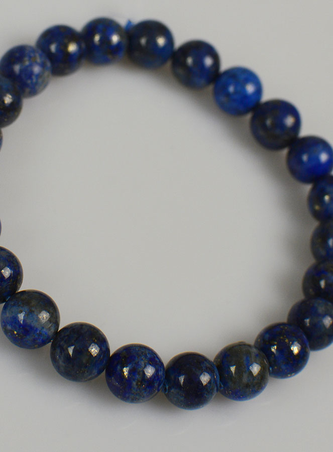 Bracelet en Pierre Naturelle de Lapis Lazuli - 8mm AA (pic 4)