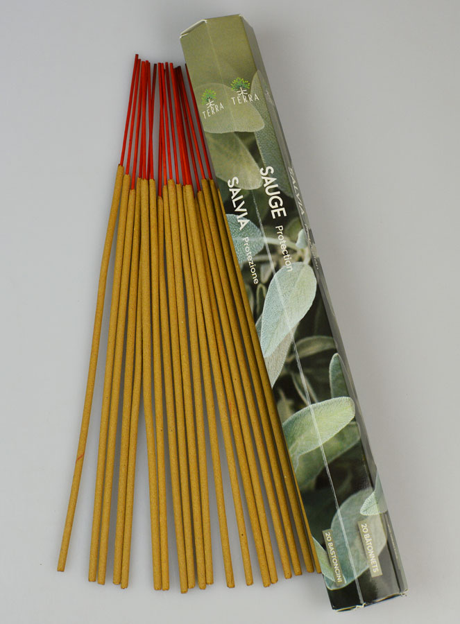 Encens en Bâtonnets Sauge 20g - Sans Charbon (pic 1)