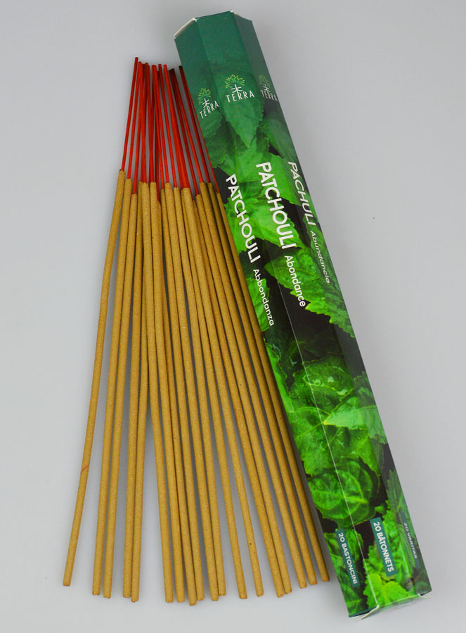 Encens en Bâtonnets Patchouli 20g - Sans Charbon (pic 1)