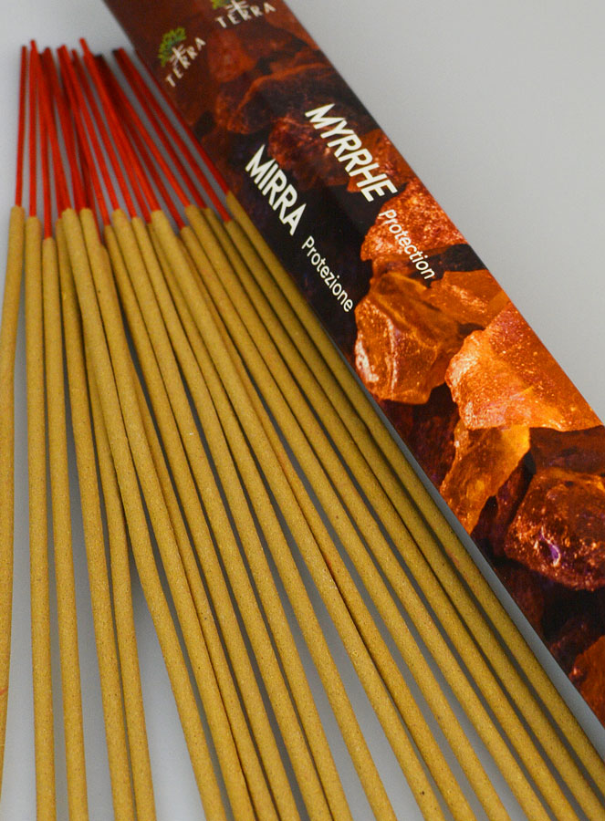Encens en Bâtonnets Myrrhe 20g - Sans Charbon (pic 4)