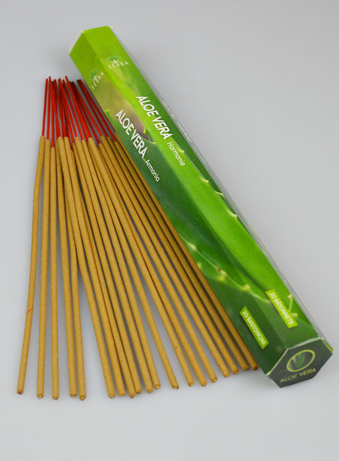 Encens en Bâtonnets Aloe Vera 20g - Sans Charbon (pic 2)
