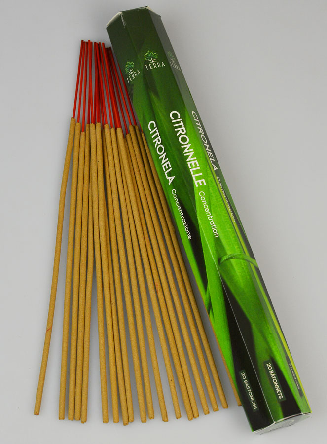 Encens en Bâtonnets Citronnelle 20g - Sans Charbon (pic 1)