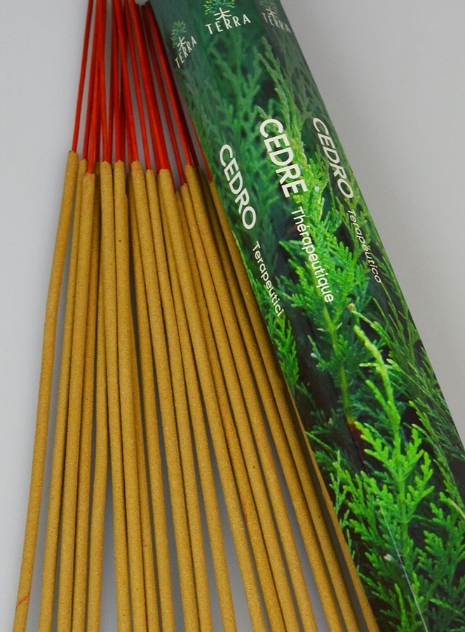 Encens en Bâtonnets Cèdre 20g - Sans Charbon (pic 3)