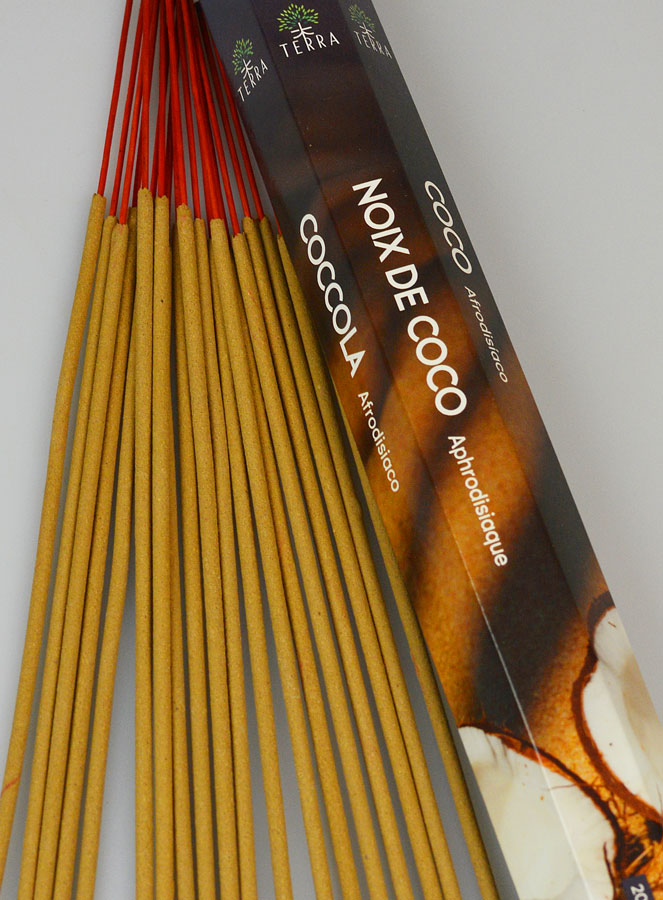 Encens en Bâtonnets Noix de Coco 20g - Sans Charbon (pic 3)