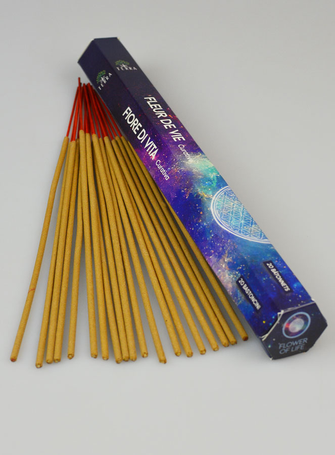 Encens en Bâtonnets Fleur de Vie 20g - Sans Charbon (pic 2)