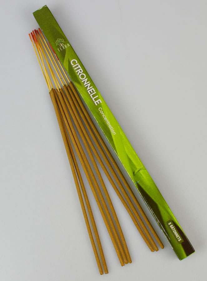 Encens en Bâtonnets Citronnelle 12g - Sans Charbon (pic 1)