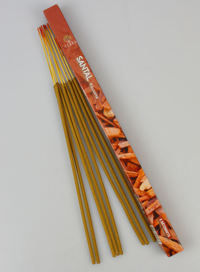 Encens en Bâtonnets Bois de Santal 12g - Sans Charbon (pic 1)