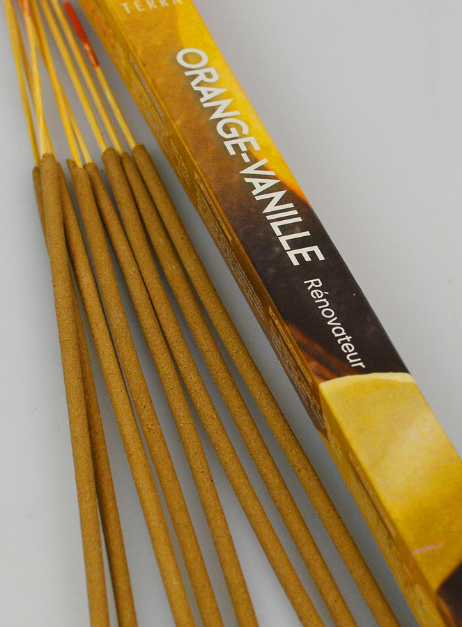 Encens en Bâtonnets Orange Vanille 12g - Sans Charbon (pic 4)