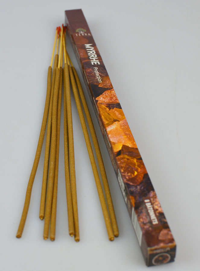 Encens en Bâtonnets Myrrhe 12g - Sans Charbon (pic 2)