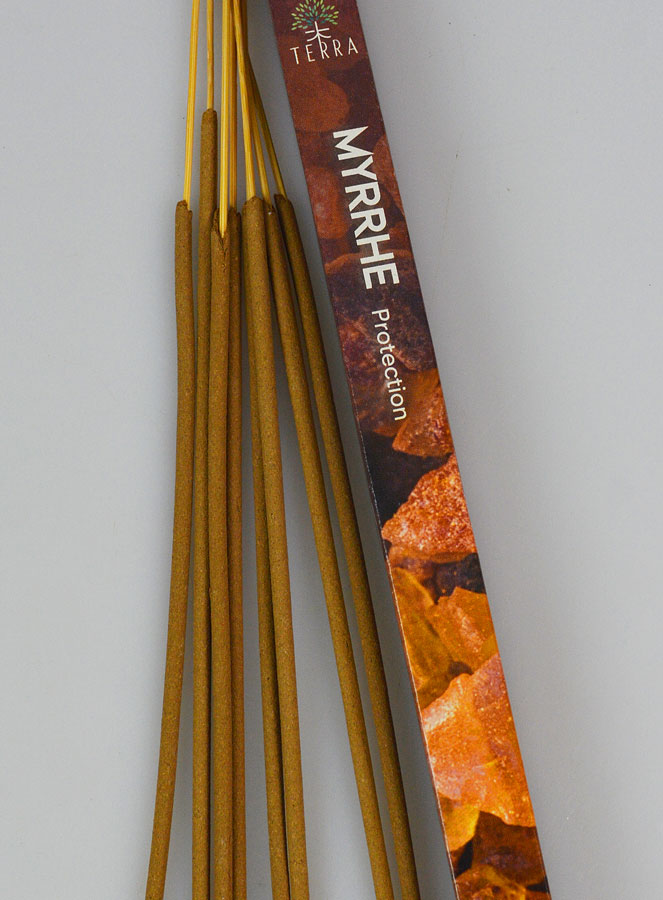 Encens en Bâtonnets Myrrhe 12g - Sans Charbon (pic 3)