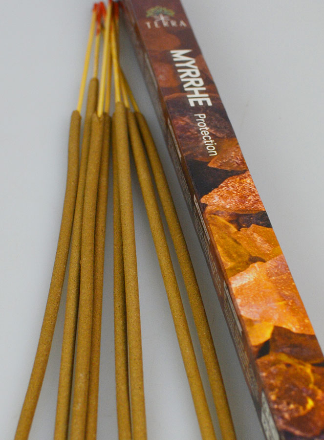 Encens en Bâtonnets Myrrhe 12g - Sans Charbon (pic 4)