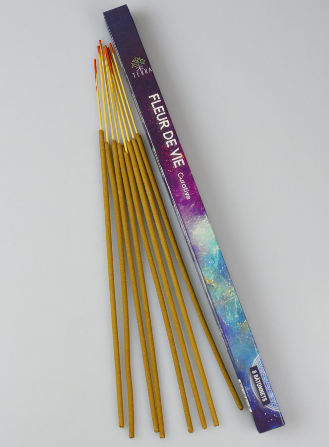 Encens en Bâtonnets Fleur de Vie 12g - Sans Charbon (pic 1)