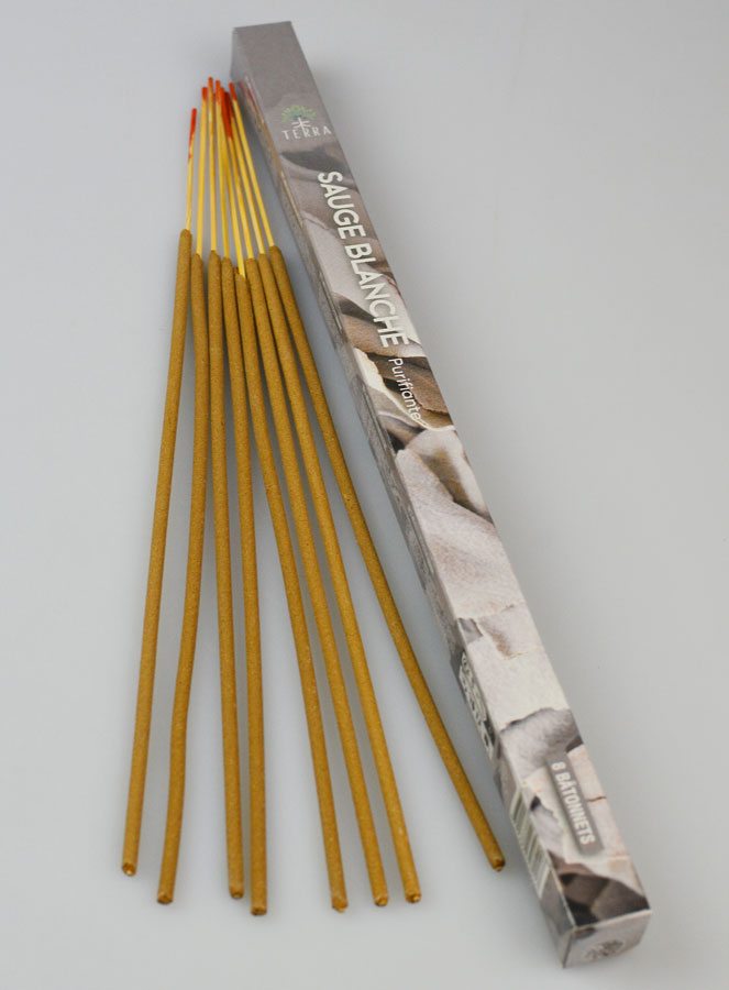 Encens en Bâtonnets Sauge Blanche 12g - Sans Charbon (pic 2)
