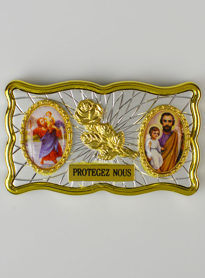 Plaque Auto Magnet St Christophe & St Joseph (pic 1)