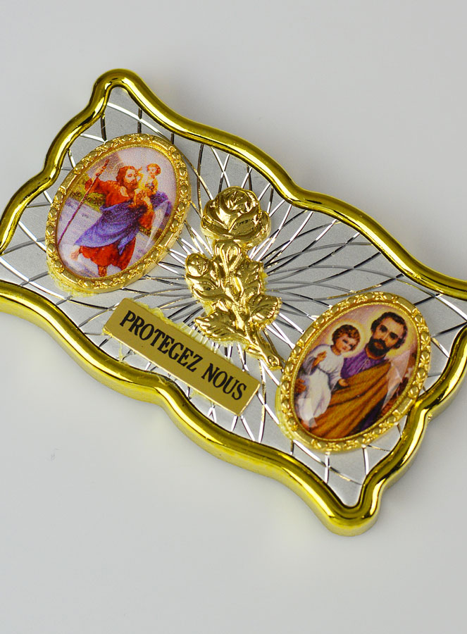 Plaque Auto Magnet St Christophe & St Joseph (pic 2)