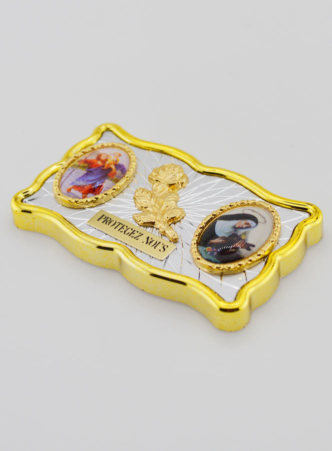 Plaque Auto Magnet St Christophe & Ste Rita (pic 3)