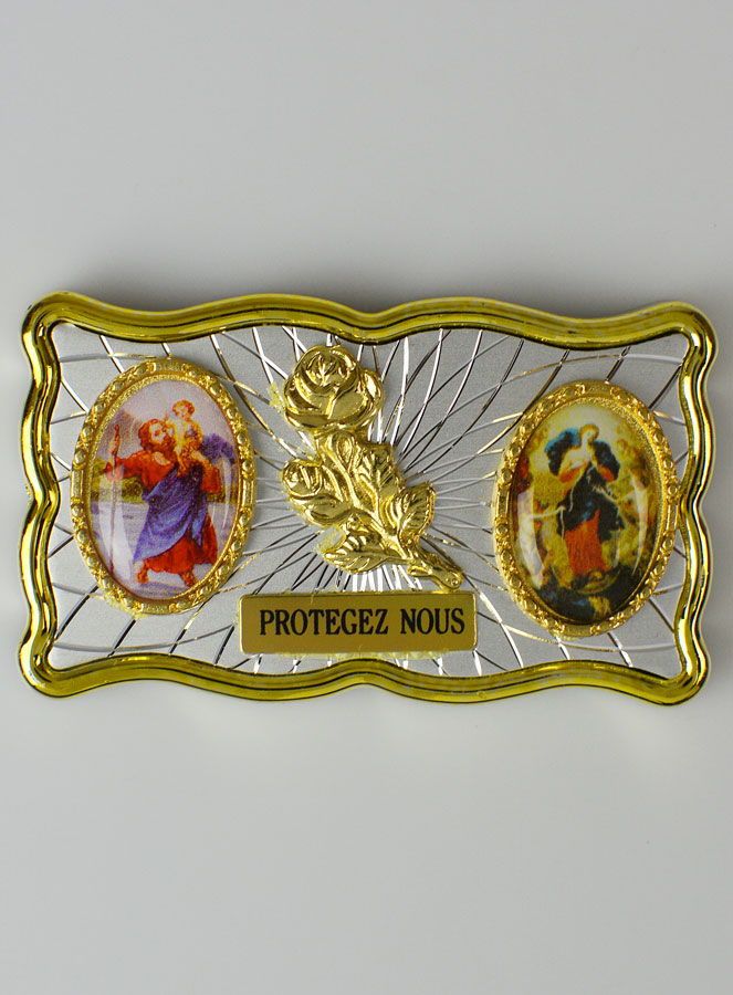 Plaque Auto Magnet St Christophe & Marie qui Défait les Noeuds (pic 1)