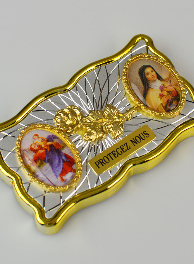 Plaque Auto Magnet St Christophe & Sainte Thérèse (pic 3)
