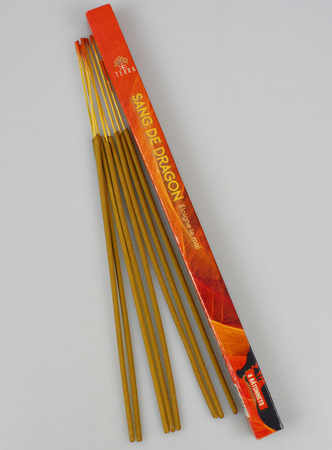 Encens en Bâtonnets Sang du Dragon 12g - Sans Charbon (pic 1)