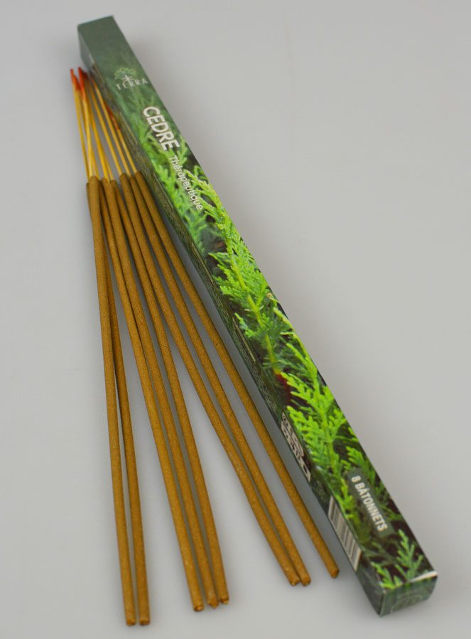 Encens en Bâtonnets Cèdre 12g - Sans Charbon (pic 2)