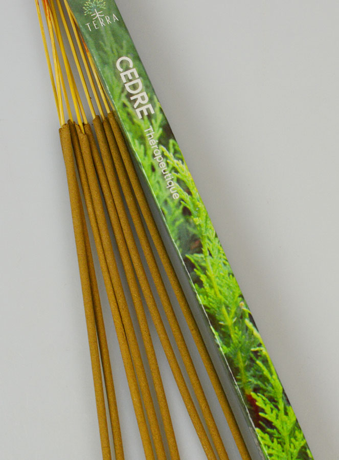 Encens en Bâtonnets Cèdre 12g - Sans Charbon (pic 3)