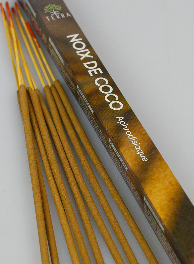 Encens en Bâtonnets Noix de Coco 12g - Sans Charbon (pic 4)