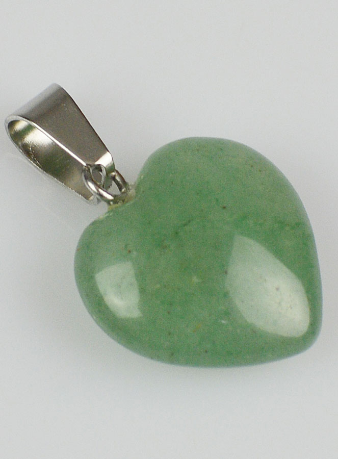 Pendentif Coeur Pierre Naturelle Aventurine Verte - 15mm (pic 4)
