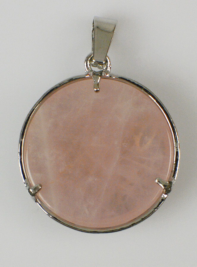 Pendentif Fleurs de Vie en Pierre de Quartz Rose - 25mm (pic 3)