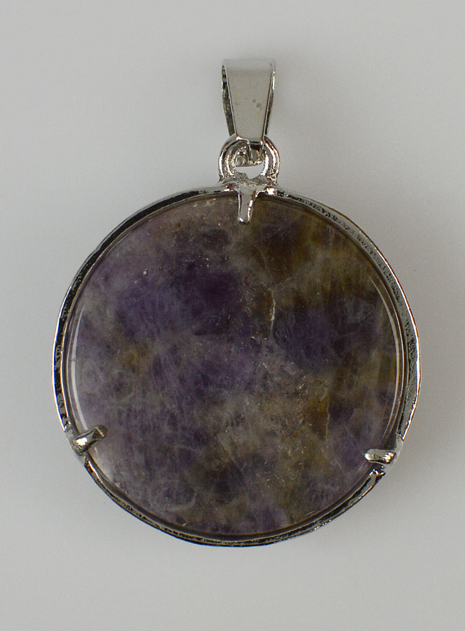 Pendentif Fleurs de Vie en Pierre d'Améthyste - 25mm (pic 4)