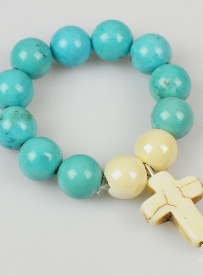 Dizainier en Pierre Naturelle - Turquoise 8mm (pic 4)