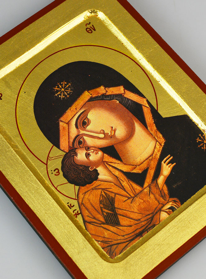 Icône Religieuse Vierge de Vladimir 18cm (pic 3)