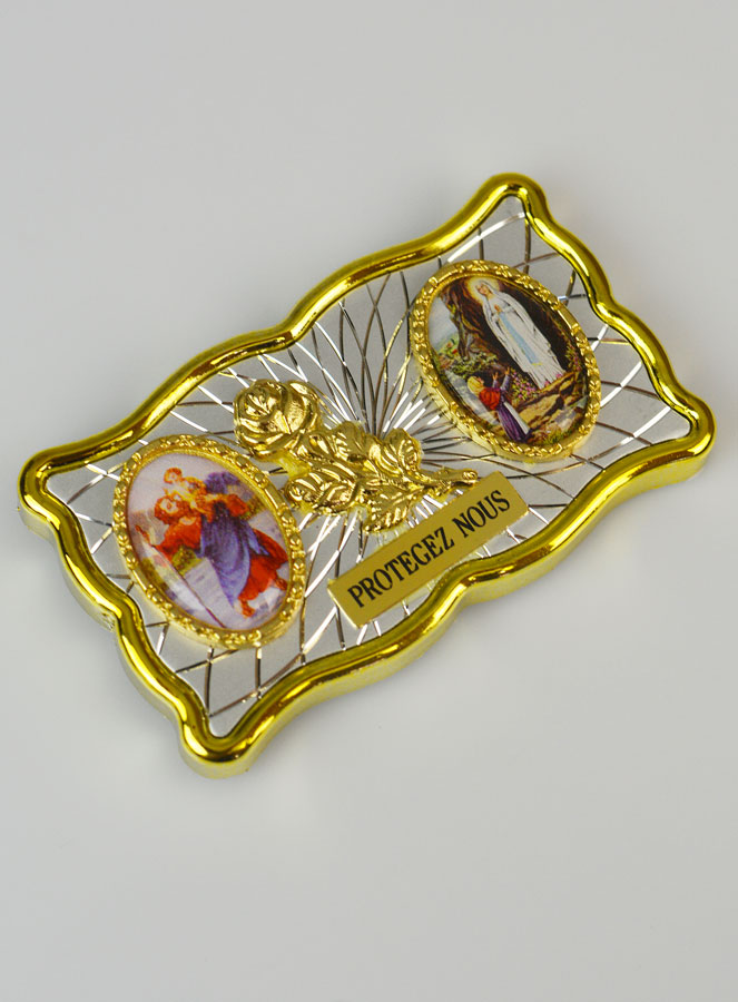 Plaque Auto Magnet St Christophe & N-D de Lourdes (pic 3)