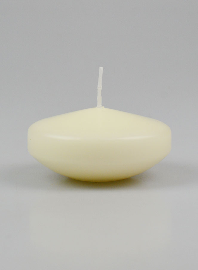 Grande Bougie Flottante Couleur Ivoire - 8 cm (pic 1)